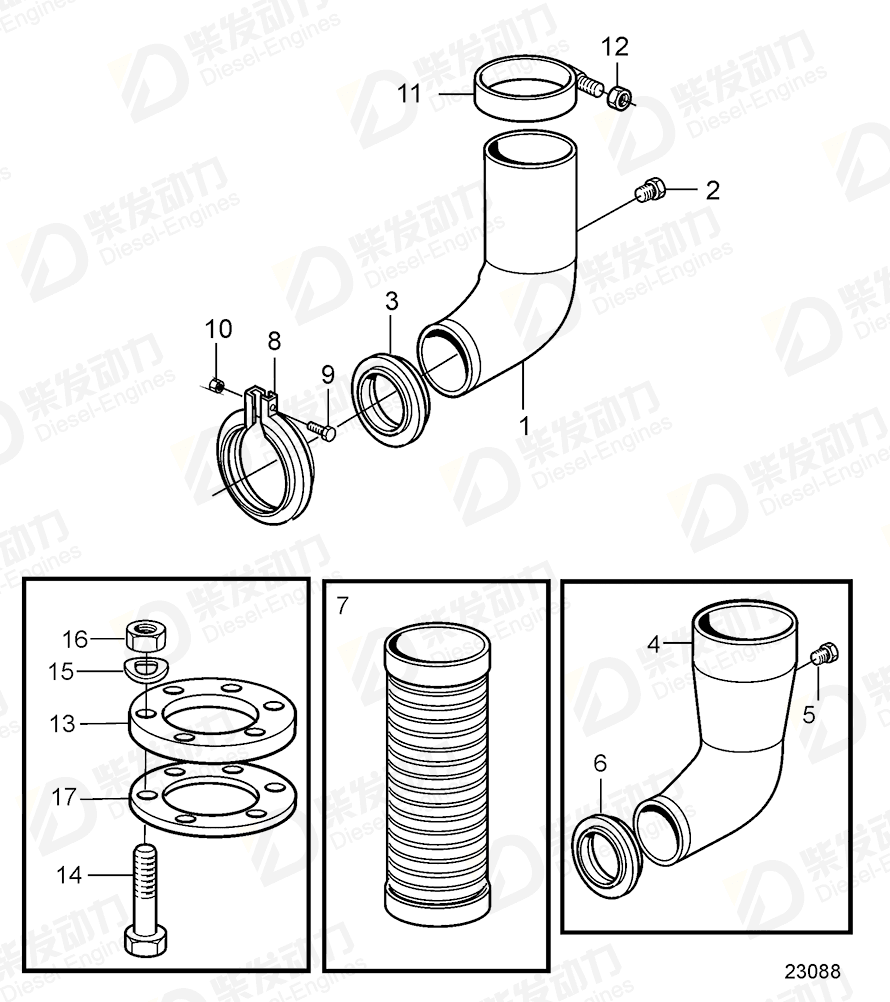 volvo penta Flange 3587939 Drawing volvo penta Flange 3587939 Drawing